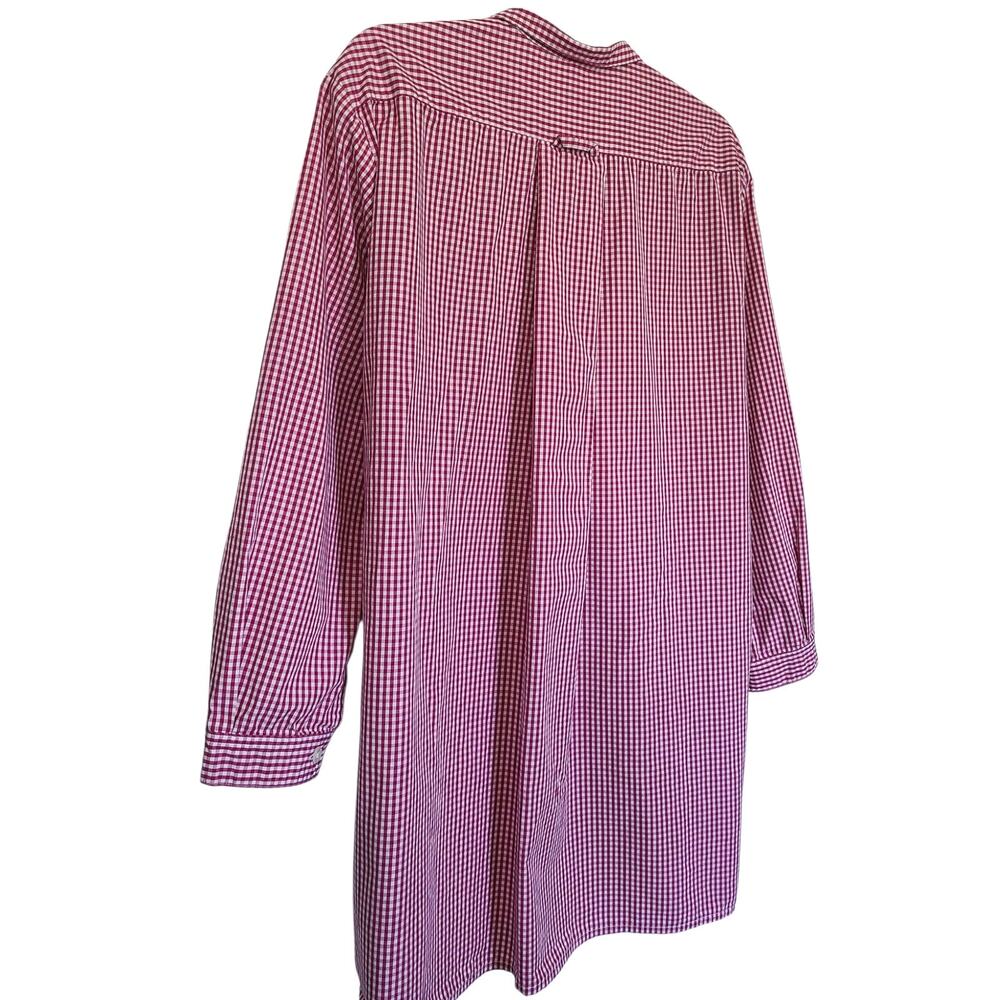 The Sleep Shirt Short Sleep Shirt - Red Shepherd Check (One Size) - Picture 5 of 5